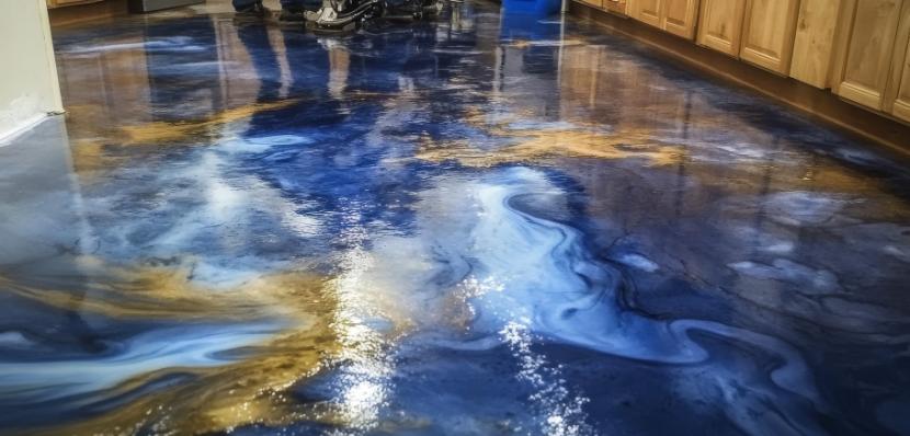 3D Metallic Epoxy Flooring 